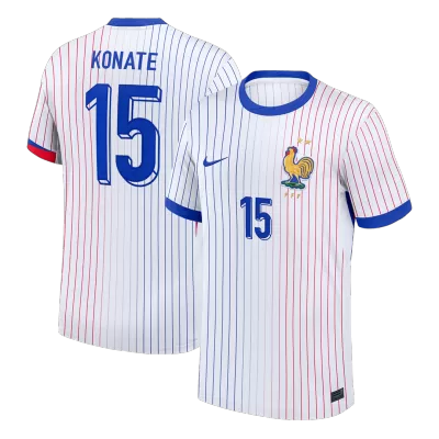 Camiseta KONATE #15 Francia Euro 2024 Segunda Equipación - Versión Hincha - camisetasfutbol