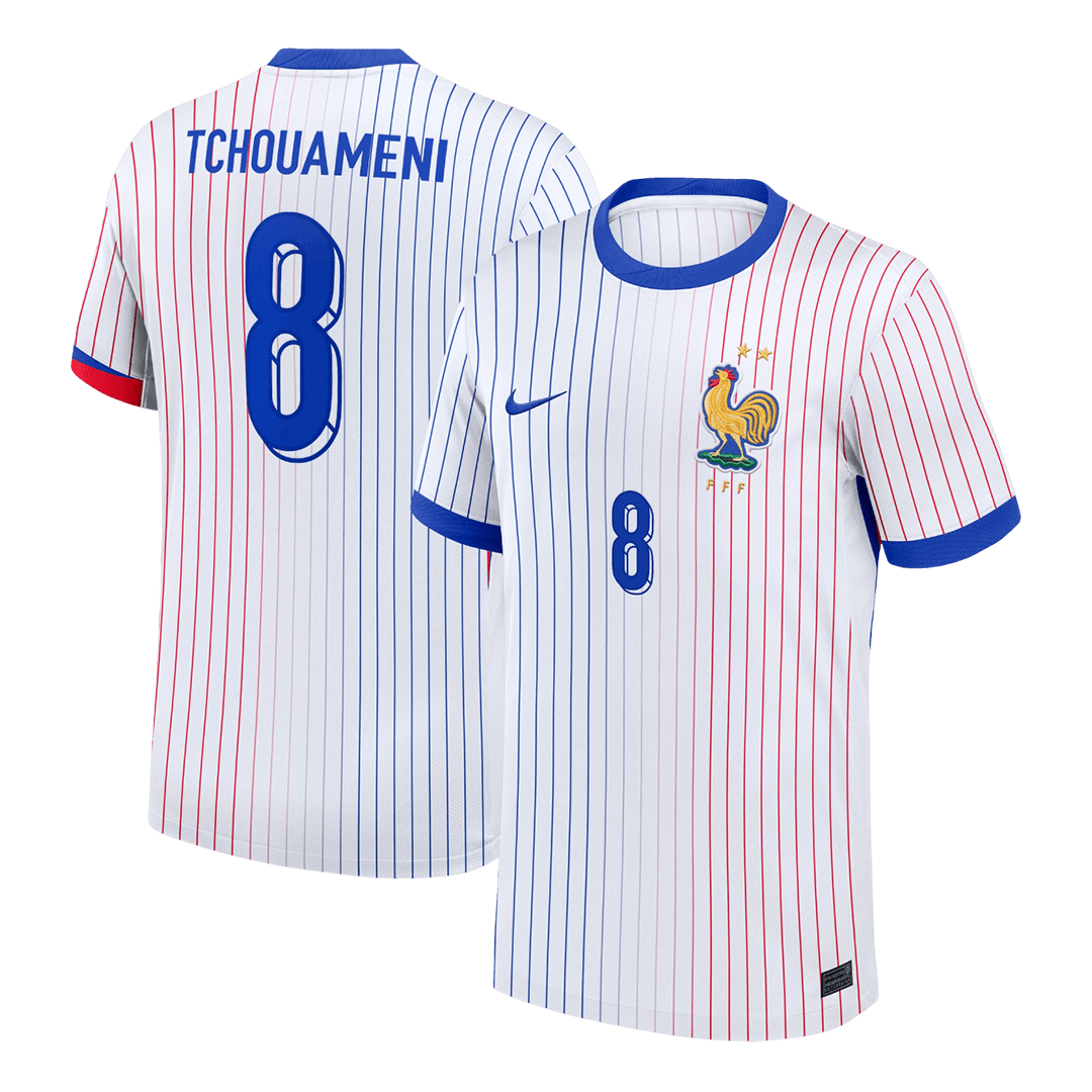 Camiseta TCHOUAMENI #8 Francia Euro Segunda Equipación - Versión Hincha - camisetasfutbol