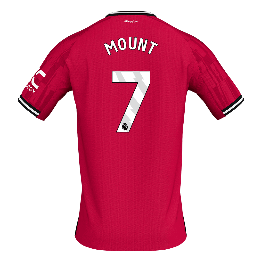 Calidad Premium Camiseta MOUNT #7 Manchester United 2025/26 Primera Equipación -Versión Hincha - camisetasfutbol