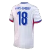 Camiseta ZAIRE-EMERY #18 Francia Euro 2024 Segunda Equipación - Versión Hincha - camisetasfutbol