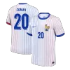 Camiseta COMAN #20 Francia Euro 2024 Segunda Equipación - Versión Hincha - camisetasfutbol