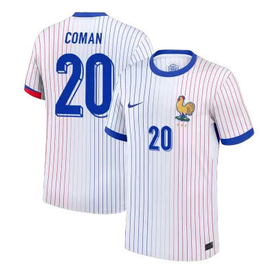 Camiseta COMAN #20 Francia Euro 2024 Segunda Equipación - Versión Hincha - camisetasfutbol