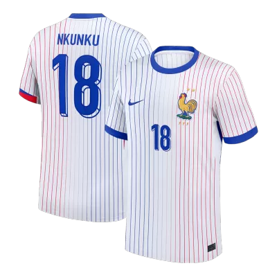 Camiseta NKUNKU #18 Francia Euro 2024 Segunda Equipación - Versión Hincha - camisetasfutbol