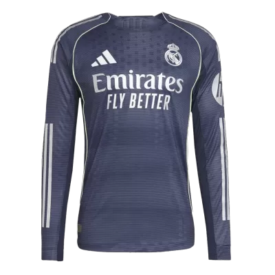 Camiseta versión jugador Manga Larga Real Madrid 2025/26 Segunda Equipación -Versión Jugador - camisetasfutbol