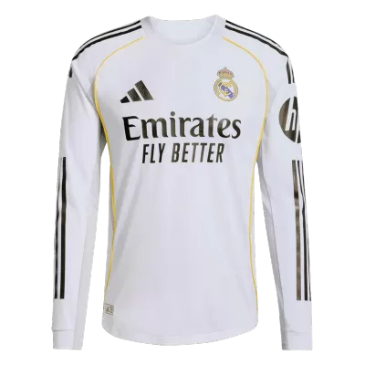 Camiseta versión jugador Manga Larga Real Madrid 2025/26 Primera Equipación -Versión Jugador - camisetasfutbol