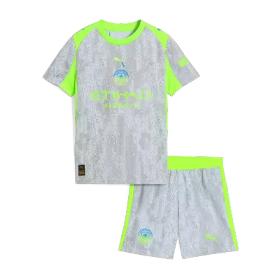 Miniconjunto Manchester City 2025/26 Tercera Equipación Niño - camisetasfutbol