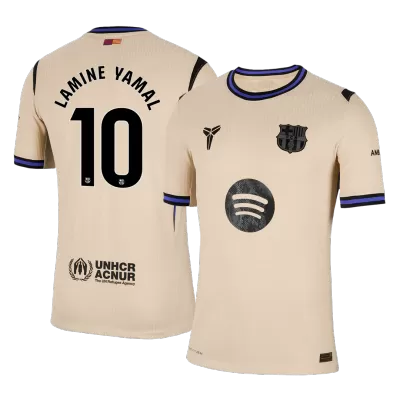 Camiseta Auténtica LAMINE YAMAL #10 Barcelona 2025/26 Segunda Equipación - Versión Jugador - camisetasfutbol
