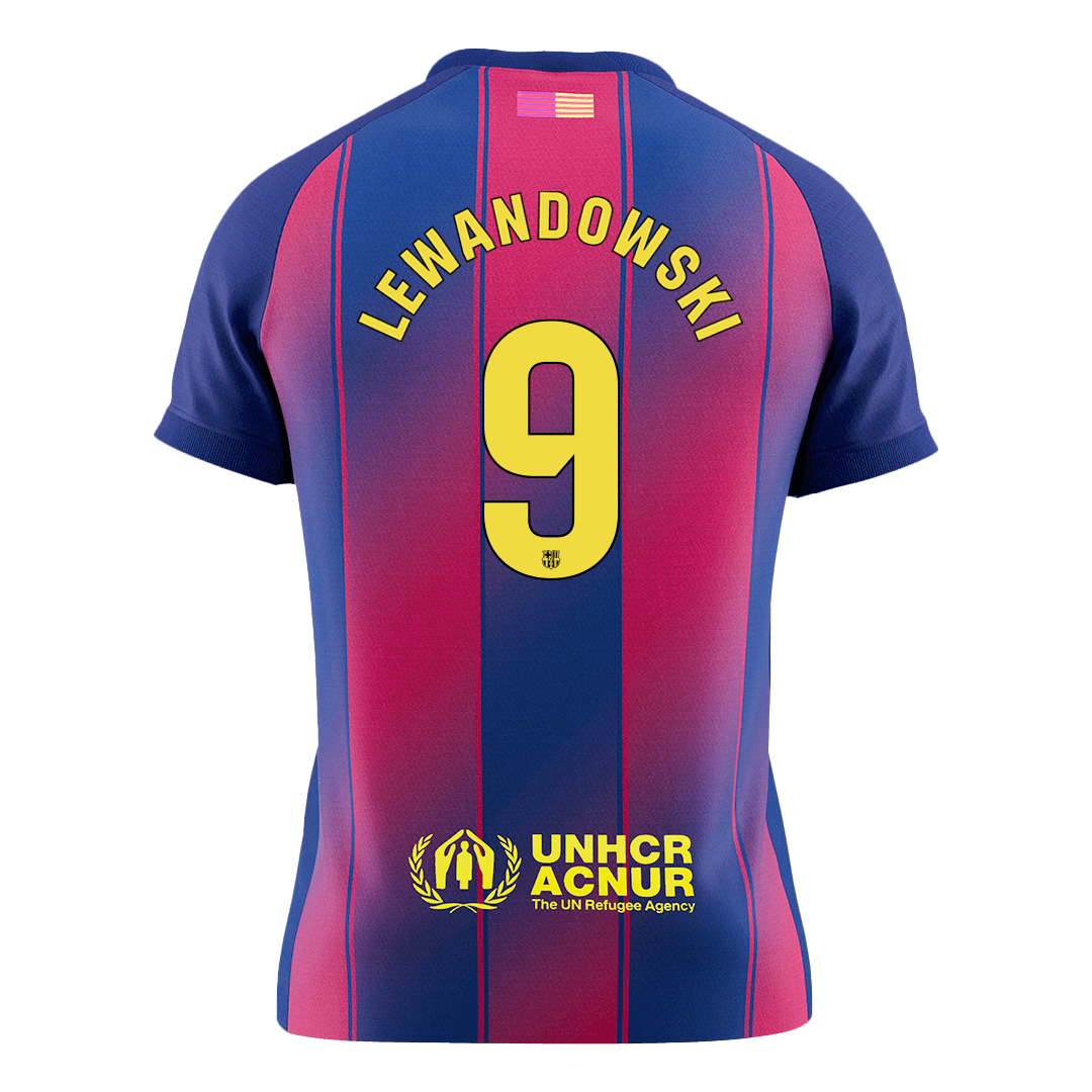 Calidad Premium Camiseta LEWANDOWSKI #9 Barcelona 2025/26 Primera Equipación -Versión Hincha - camisetasfutbol