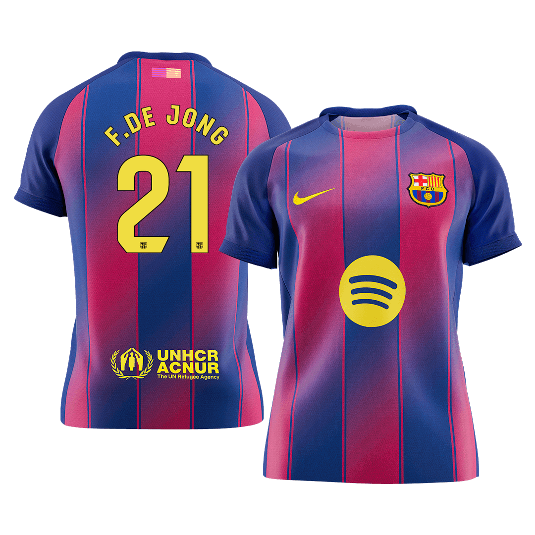 Calidad Premium Camiseta F.DE JONG #21 Barcelona 2025/26 Primera Equipación -Versión Hincha - camisetasfutbol