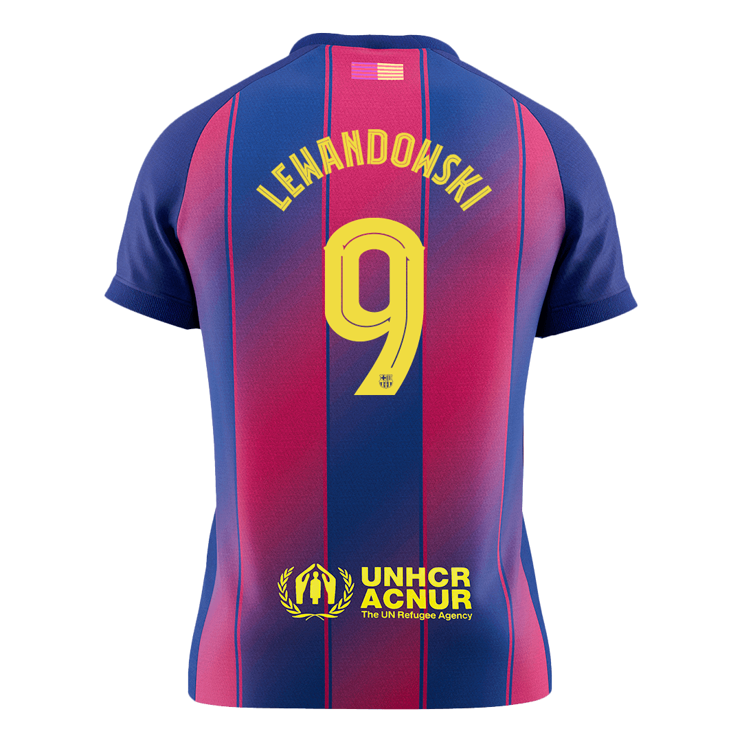 Calidad Premium UCL Camiseta LEWANDOWSKI #9 Barcelona 2025/26 Primera Equipación -Versión Hincha - camisetasfutbol