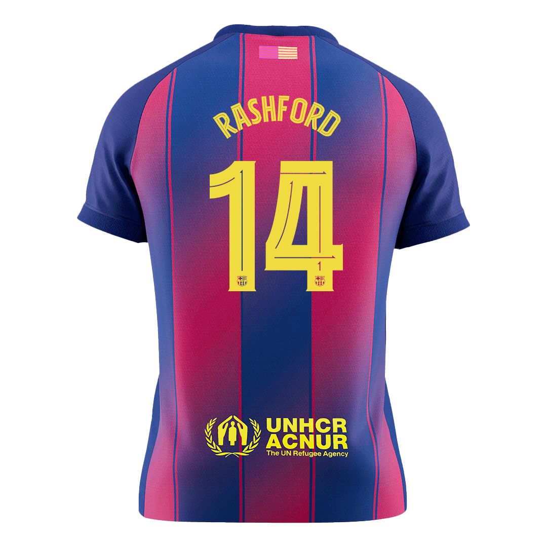 Calidad Premium UCL Camiseta RASHFORD #14 Barcelona 2025/26 Primera Equipación -Versión Hincha - camisetasfutbol