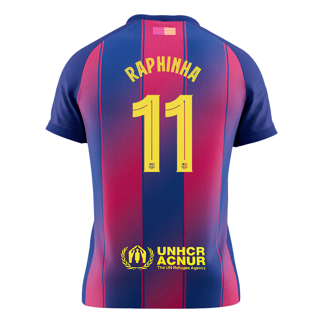 Calidad Premium UCL Camiseta RAPHINHA #11 Barcelona 2025/26 Primera Equipación -Versión Hincha - camisetasfutbol