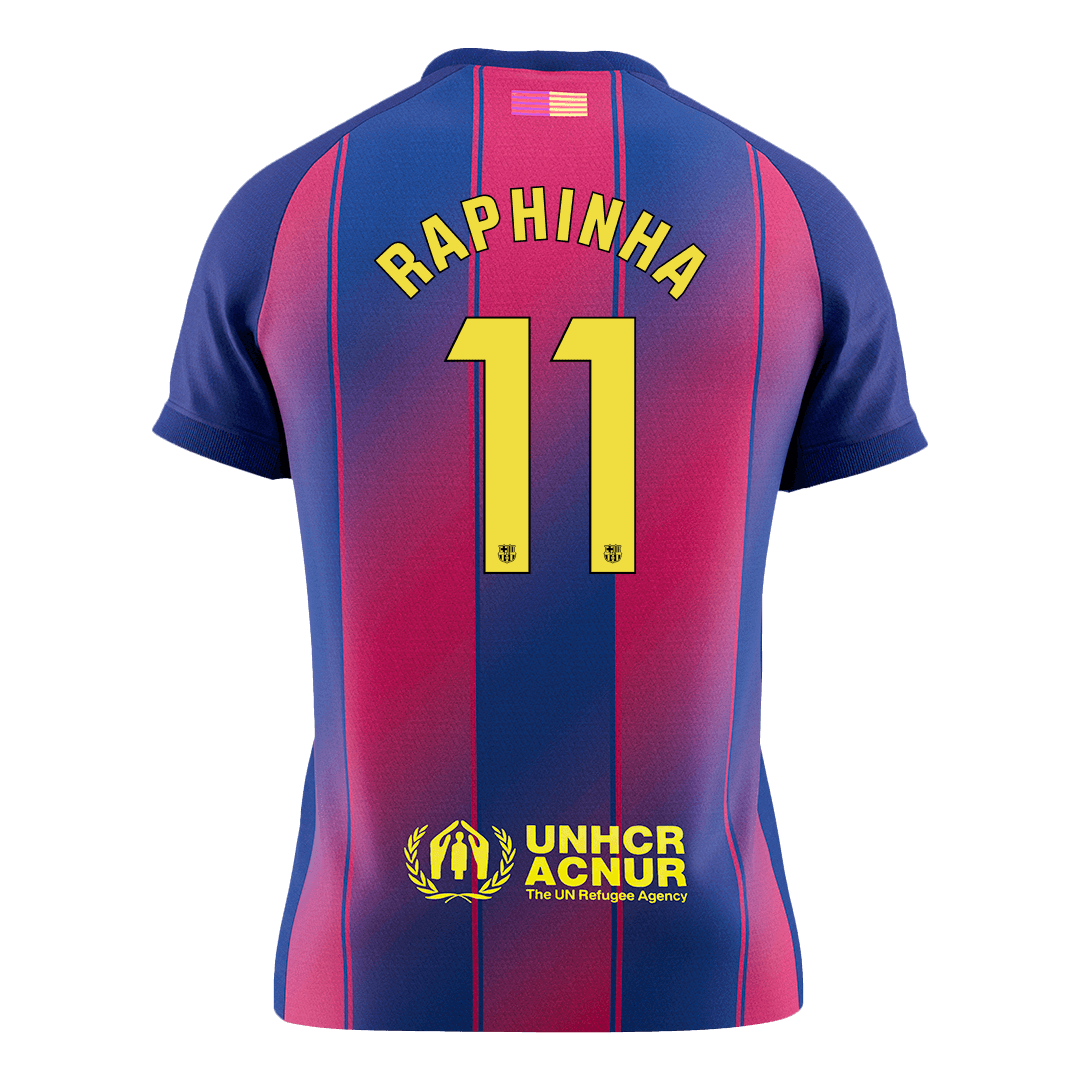Calidad Premium Camiseta RAPHINHA #11 Barcelona 2025/26 Primera Equipación -Versión Hincha - camisetasfutbol