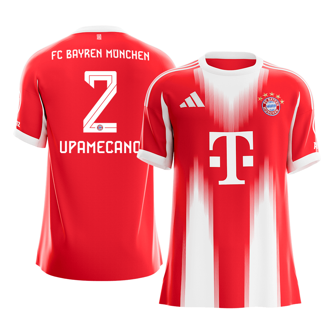 Calidad Premium Camiseta UPAMECANO #2 Bayern Munich 2025/26 Primera Equipación -Versión Hincha - camisetasfutbol