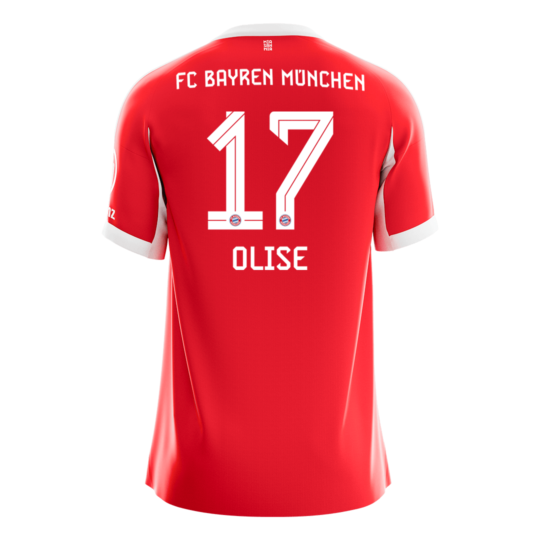 Calidad Premium Camiseta OLISE #17 Bayern Munich 2025/26 Primera Equipación -Versión Hincha - camisetasfutbol