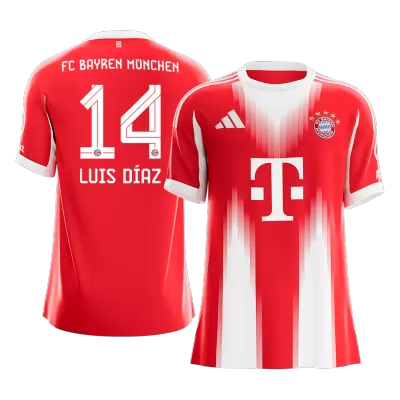 Calidad Premium Camiseta LUIS DÍAZ #14 Bayern Munich 2025/26 Primera Equipación -Versión Hincha - camisetasfutbol