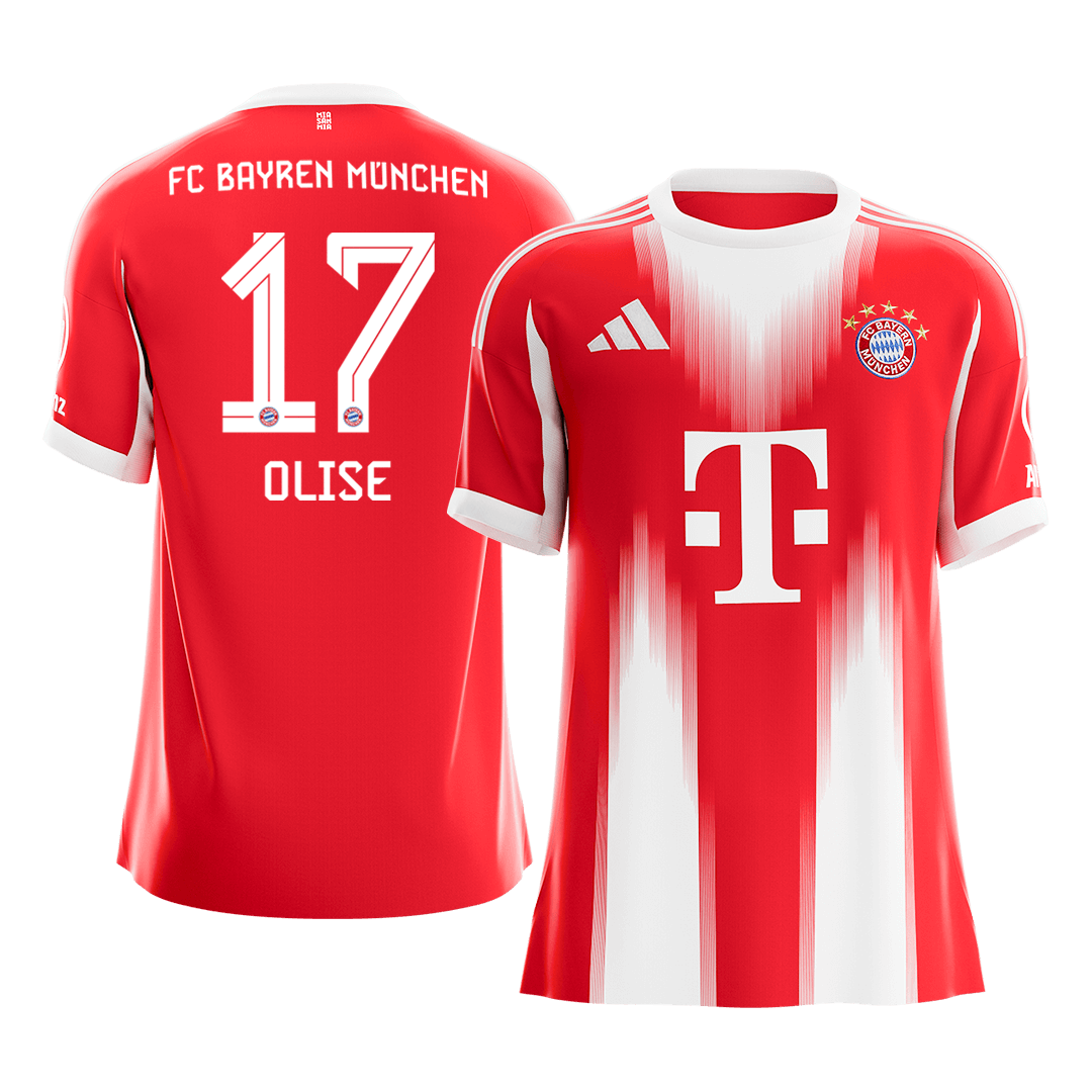 Calidad Premium Camiseta OLISE #17 Bayern Munich 2025/26 Primera Equipación -Versión Hincha - camisetasfutbol