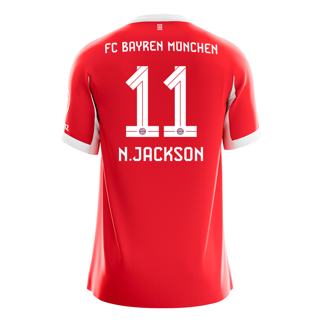 Calidad Premium Camiseta N.JACKSON #11 Bayern Munich 2025/26 Primera Equipación -Versión Hincha - camisetasfutbol