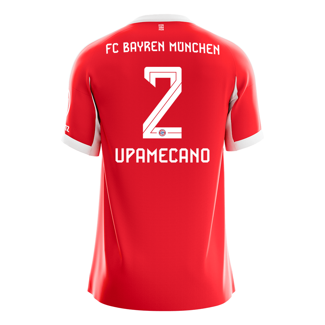 Calidad Premium Camiseta UPAMECANO #2 Bayern Munich 2025/26 Primera Equipación -Versión Hincha - camisetasfutbol