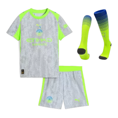 Miniconjunto Completo Manchester City 2025/26 Tercera Equipación Niño - camisetasfutbol