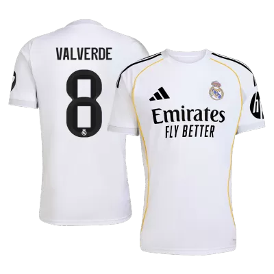 Calidad Premium Camiseta VALVERDE #8 Real Madrid 2025/26 Primera Equipación -Versión Hincha - camisetasfutbol
