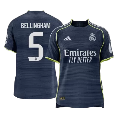 Calidad Premium Camiseta versión jugador BELLINGHAM #5 Real Madrid 2025/26 Segunda Equipación - Versión Jugador - camisetasfutbol