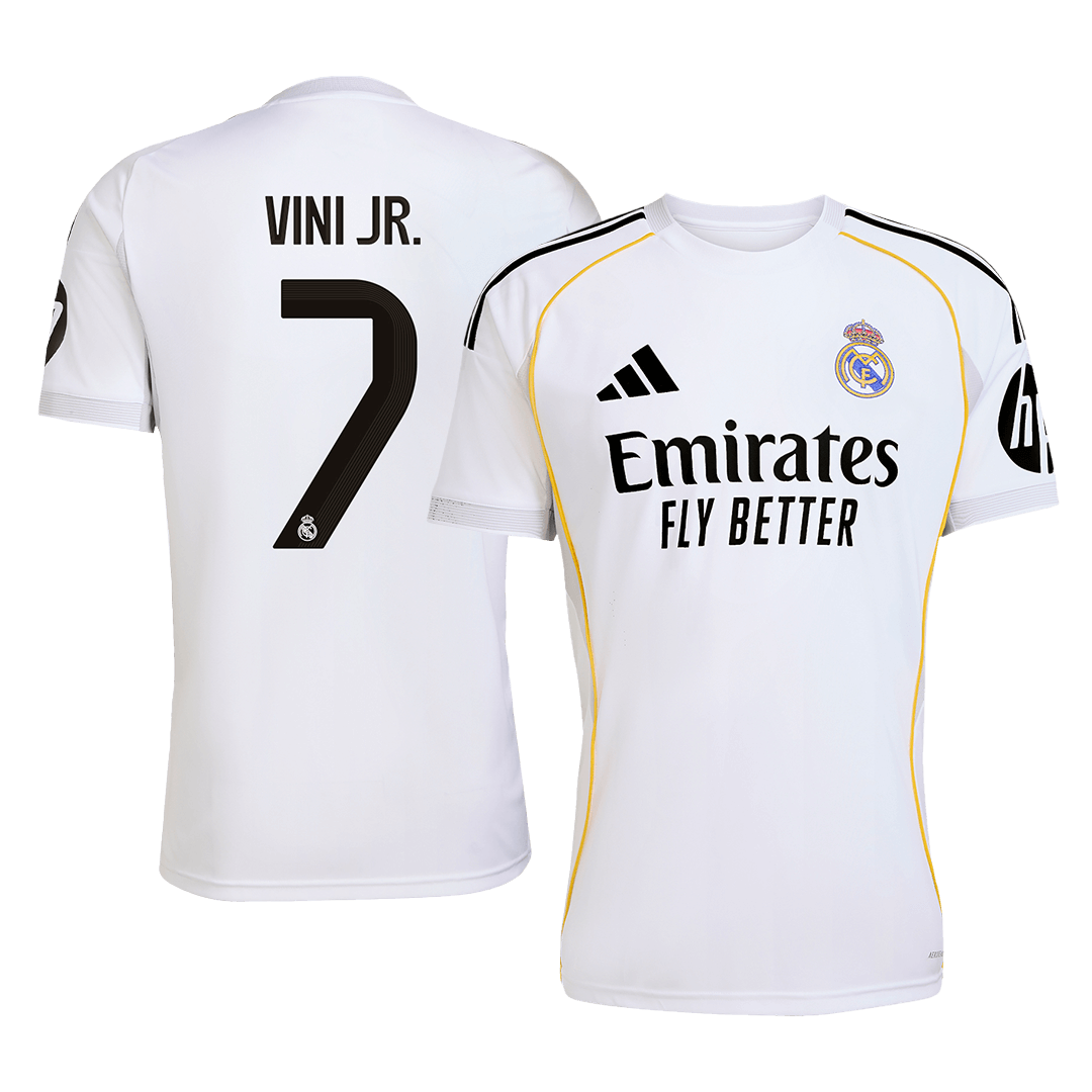 Calidad Premium Camiseta VINI JR. #7 Real Madrid 2025/26 Primera Equipación -Versión Hincha - camisetasfutbol