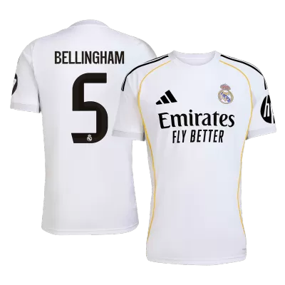 Calidad Premium Camiseta BELLINGHAM #5 Real Madrid 2025/26 Primera Equipación -Versión Hincha - camisetasfutbol