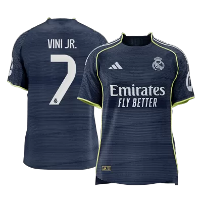 Calidad Premium Camiseta versión jugador VINI JR. #7 Real Madrid 2025/26 Segunda Equipación - Versión Jugador - camisetasfutbol