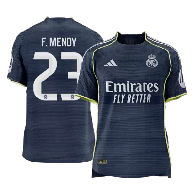 Calidad Premium Camiseta versión jugador F.MENDY #23 Real Madrid 2025/26 Segunda Equipación - Versión Jugador - camisetasfutbol