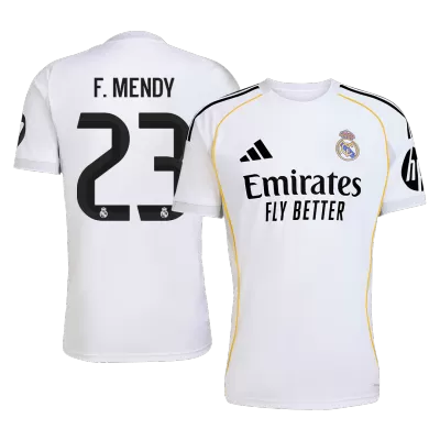 Calidad Premium Camiseta F.MENDY #23 Real Madrid 2025/26 Primera Equipación -Versión Hincha - camisetasfutbol