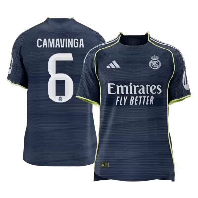 Calidad Premium Camiseta versión jugador CAMAVINGA #6 Real Madrid 2025/26 Segunda Equipación - Versión Jugador - camisetasfutbol