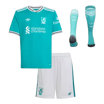 Miniconjunto Completo Liverpool 2025/26 Tercera Equipación Niño - camisetasfutbol
