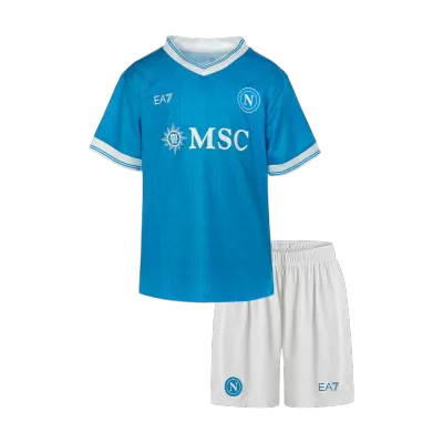 Miniconjunto Napoli 2025/26 Primera Equipación Niño - camisetasfutbol