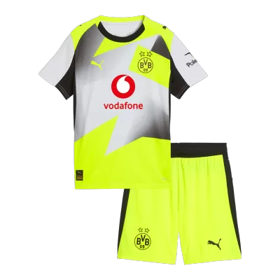 Miniconjunto Borussia Dortmund 2025/26 Segunda Equipación Niño - camisetasfutbol