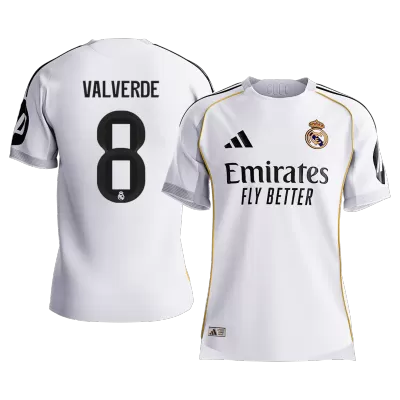 Calidad Premium Camiseta versión jugador VALVERDE #8 Real Madrid 2025/26 Primera Equipación - Versión Jugador - camisetasfutbol
