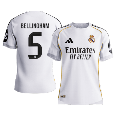 Calidad Premium Camiseta versión jugador BELLINGHAM #5 Real Madrid 2025/26 Primera Equipación - Versión Jugador - camisetasfutbol