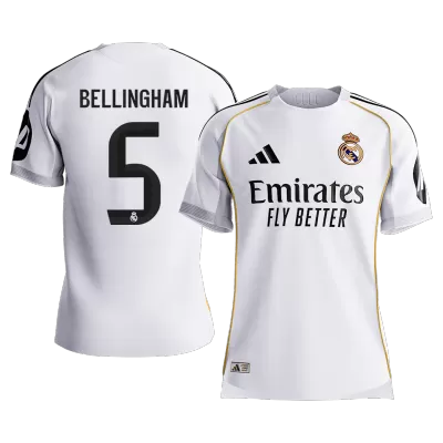 Calidad Premium Camiseta versión jugador BELLINGHAM #5 Real Madrid 2025/26 Primera Equipación - Versión Jugador - camisetasfutbol
