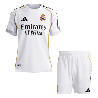 Conjunto Auténtico Real Madrid 2025/26 Home Hombre (Camiseta + Pantalón Corto) - camisetasfutbol