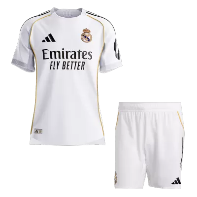 Conjunto Auténtico Real Madrid 2025/26 Home Hombre (Camiseta + Pantalón Corto) - camisetasfutbol