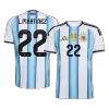 Camiseta L.MARTÍNEZ #22 Argentina 2026 Primera Equipación Copa del Mundo - Versión Hincha - camisetasfutbol
