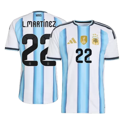 Camiseta versión jugador L.MARTÍNEZ #22 Argentina 2026 Primera Equipación Copa del Mundo - Versión Jugador - camisetasfutbol