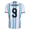 Camiseta J.ÁLVAREZ #9 Argentina 2026 Primera Equipación Copa del Mundo - Versión Hincha - camisetasfutbol