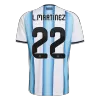 Camiseta L.MARTÍNEZ #22 Argentina 2026 Primera Equipación Copa del Mundo - Versión Hincha - camisetasfutbol