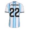 Camiseta versión jugador L.MARTÍNEZ #22 Argentina 2026 Primera Equipación Copa del Mundo - Versión Jugador - camisetasfutbol