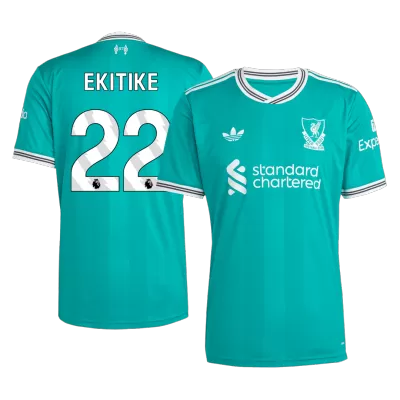 Camiseta EKITIKE #22 Liverpool 2025/26 Tercera Equipación - Versión Hincha - camisetasfutbol