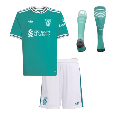 Miniconjunto Completo Liverpool 2025/26 Tercera Equipación Niño - camisetasfutbol