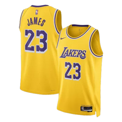 Camiseta James #23 Los Angeles Lakers Swingman Gold NBA Jersey - Icon Edition - camisetasfutbol