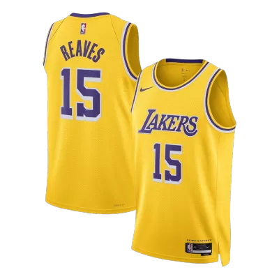 Camiseta Reaves #15 Los Angeles Lakers Swingman Gold NBA Jersey - Icon Edition - camisetasfutbol