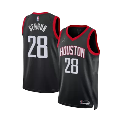 Camiseta Şengün#28 Houston Rockets Swingman Black NBA Jersey - Statement Edition - camisetasfutbol